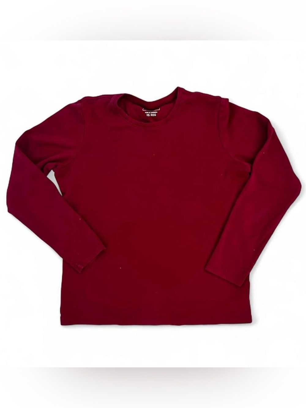 L.L. Bean Burgundy long sleeve buttery soft cotton T-shirt Sz XS